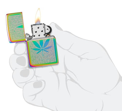 Zippo Cannabis Design Multi-Color Pocket Lighter