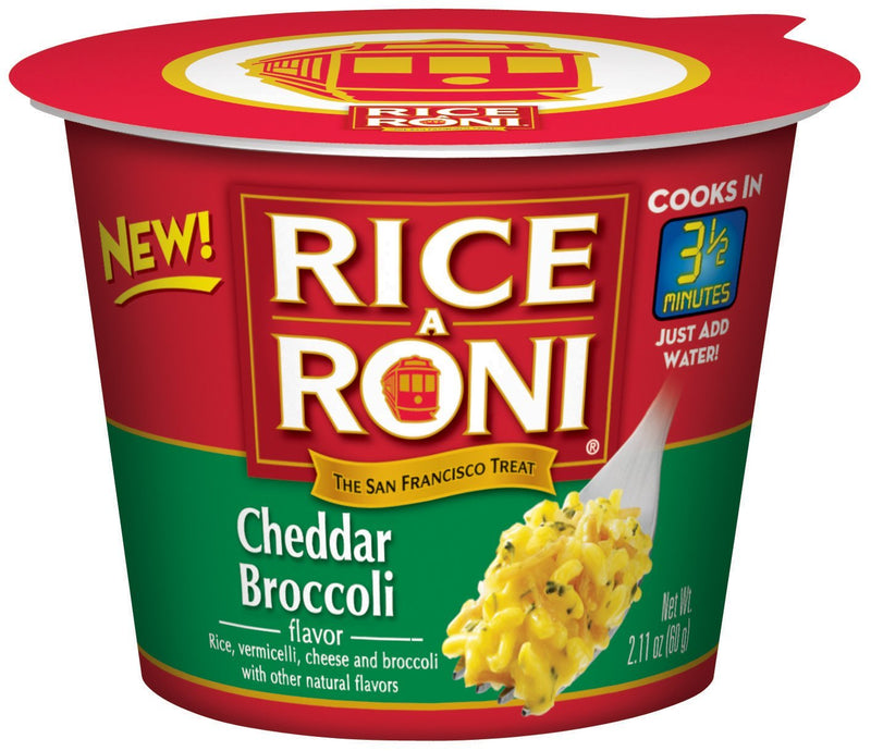 Rice a Roni Cups, Cheddar Broccoli, Individual Cup (Pack of 12 Cups)