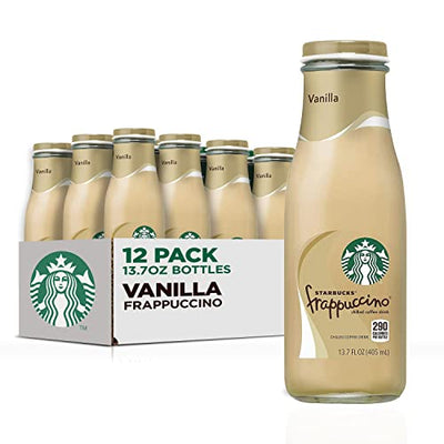 Starbucks Frappuccino Coffee Drink, Vanilla, 13.7oz Bottles (12 Pack)