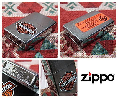 Zippo Classic Lighter Model 200Hd H252 Harley-Davidson Logo Brushed Chrome