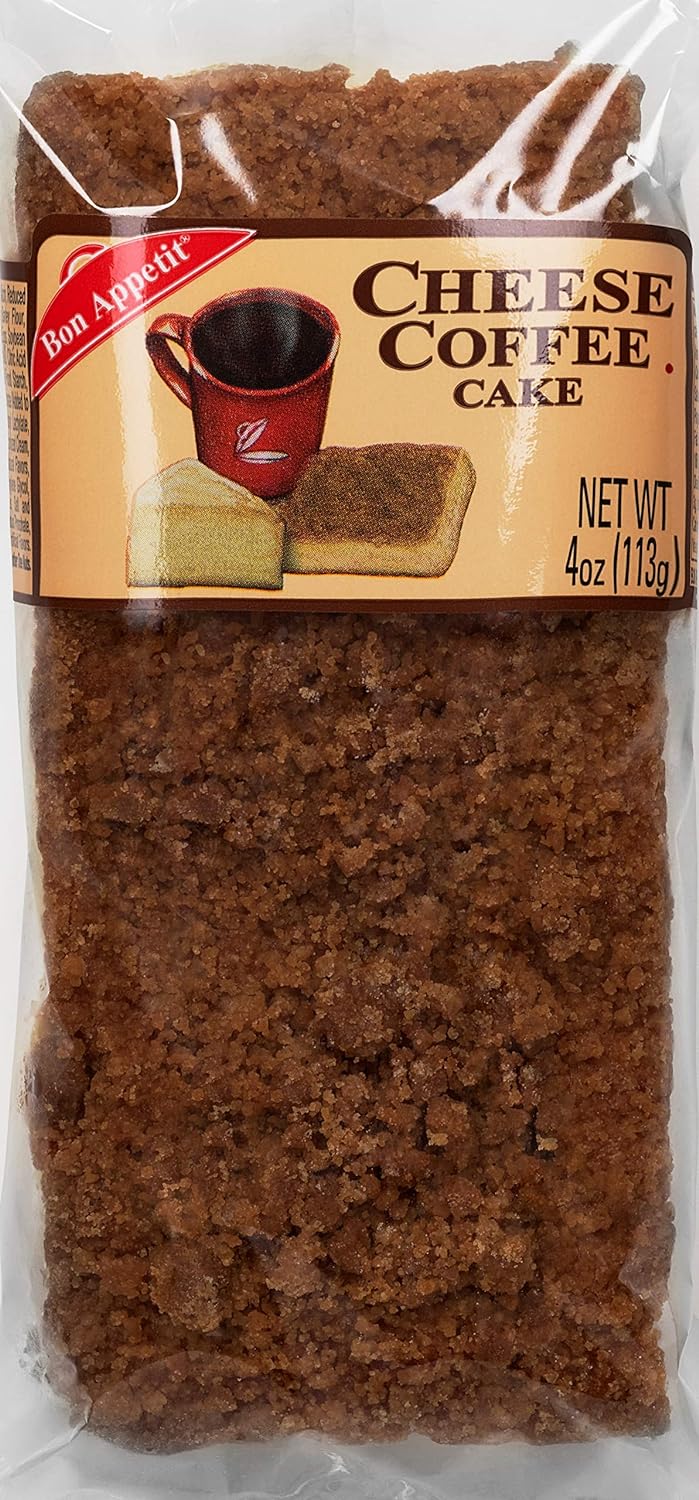 Bon Appetit Cheese Coffee Bar Cake, 4 oz - Perfect with Coffee (Pack of 8)