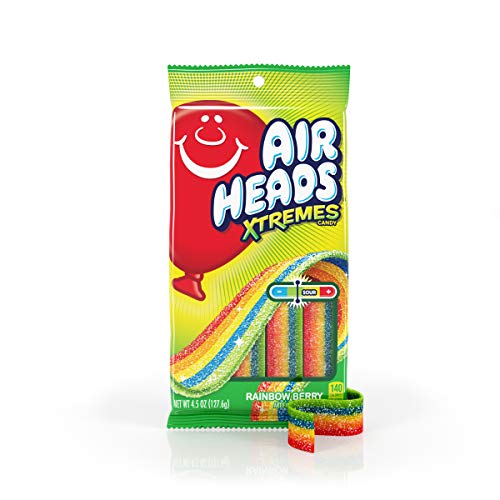 Airheads Candy Xtremes Sour Candy Rainbow Berry 4.5 oz (Bulk Pack of 12)