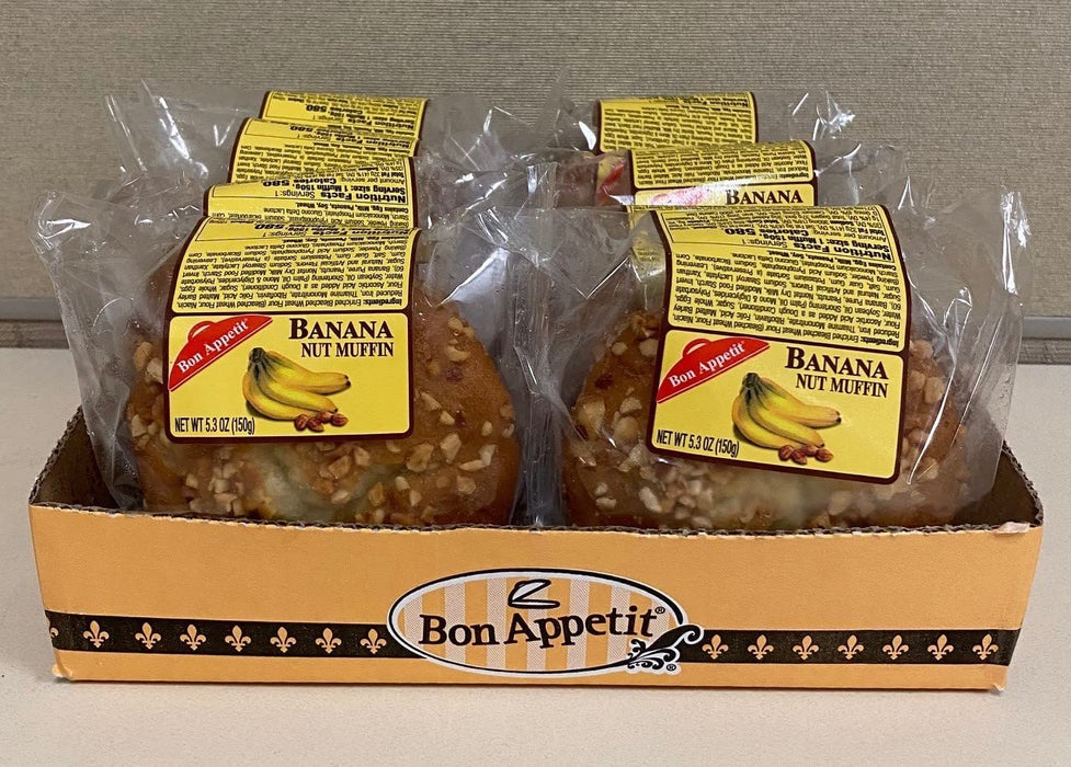 Bon Appetit Banana Nut Muffins 5oz Wholesale 8-Count Packs