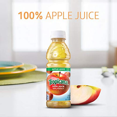 Tropicana 100% Apple Juice, 15.2 fl oz Bottles, (Pack of 12)