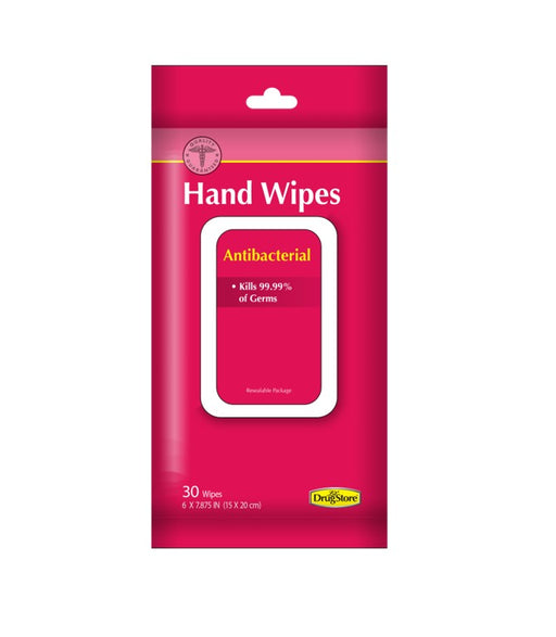 Lil' Drugstore Antibacterial Hand Wipes Travel Size 30-Count Wholesale Pack