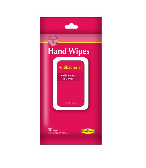Lil' Drugstore Antibacterial Hand Wipes Travel Size 30-Count Wholesale Pack