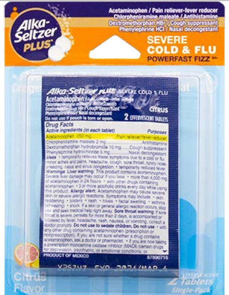 Alka Cold Severe Sparkling Water Sleeves 12ct