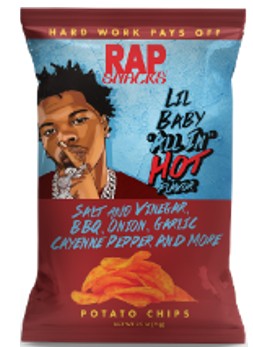 Rap Snacks Hot Lil Baby 2.5 Chips 10ct