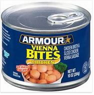 Armour Chicken Vienna Sausage Bites 10 Ounces Wholesale 12-Can Pack