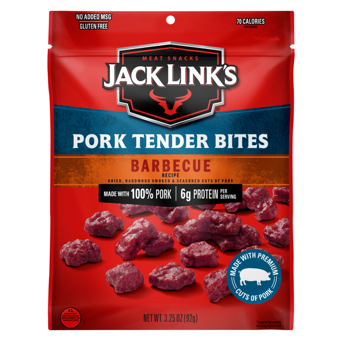 J Link Bites Pork Tend Bbq 3.25 Bag Single Bag