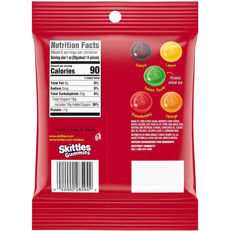 Skittles Gummies Candy Original, 5.8 Ounce