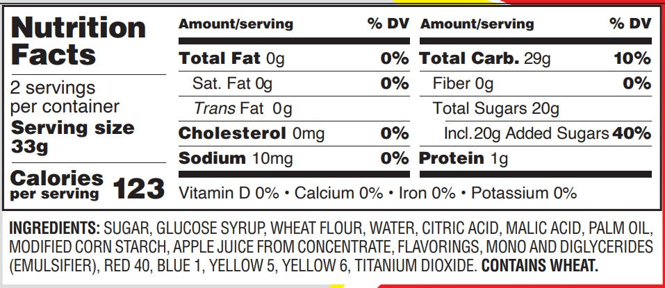 Gurley's Rainbow Belts Sour Candy (Pack of 12)