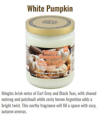 Smoke Odor Exterminator Jar Candle White Pumpkin 12ct