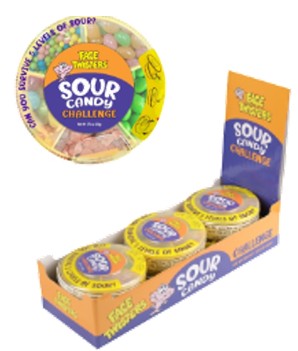 Face Twister Sour Candy Challenge 1.76 oz sour sherbet candy pack with bold extreme-sour branding