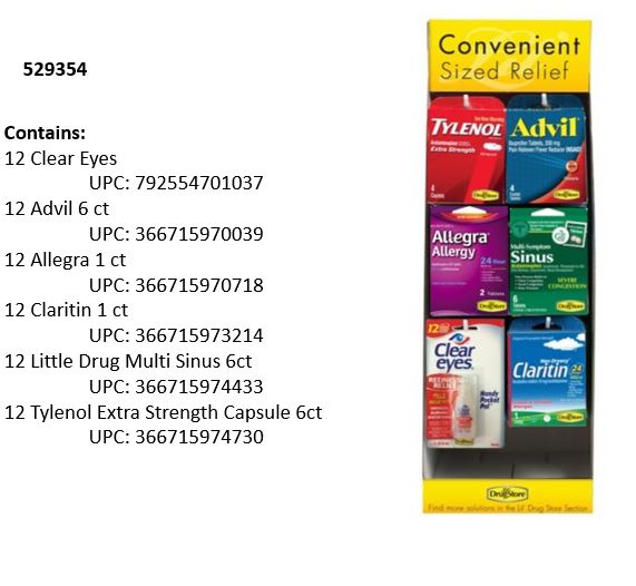 Lil Drug Display On The Go Allergy Counter Display 72ct