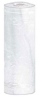 Large white plastic bags on a roll, 1600ct, for retail and food service use