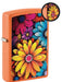 Zippo Flowers Design windproof lighter with decorative floral motif on polished metal case