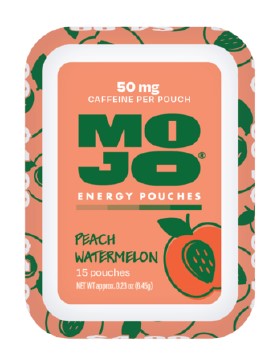 MOJO Peach Melon Energy Drink Pouches 5-Pack Wholesale
