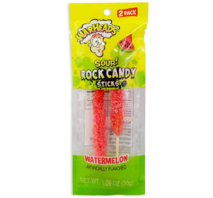 Warheads Watermelon Rock Candy, 2-Pack, 1.6 oz (Pack of 12)