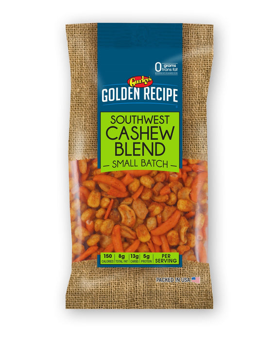 Gurley's Golden Recipe Southwest Cashew Mix Bold Flavors Nutty Crunch 4.75oz Wholesale Packaging