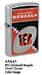 Zippo Cincinnati Bengals NFL Chrome Lighter polished finish front packaging