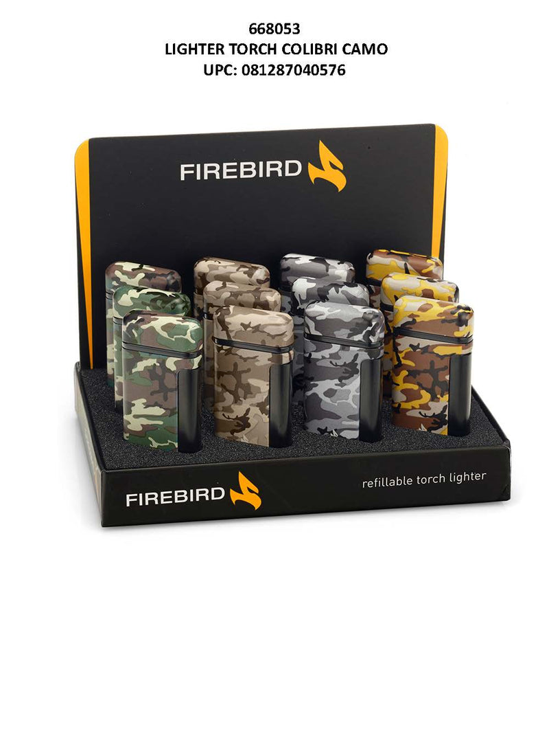 Colibri Lighter Camo Torch Boxes 12ct