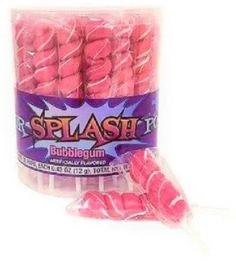 Colorsplash Twisty Pops Hot Pink Strawberry Lollipops, 30-count jar, 12.69 oz, colorful twisty candy pops