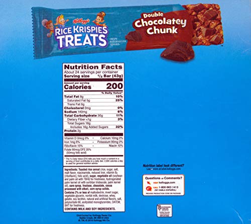 Rice Krispies Treats Big Bar Double Chocolate Chunk 3 oz 12-Count Wholesale Pack