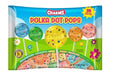 Charms Polka Dot Pops assorted fruit-flavored lollipops with colorful polka dot design, 12ct