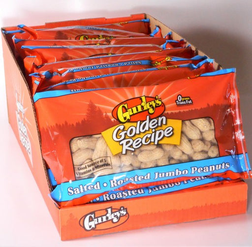 Gurley's Inshell Salted Peanuts 12 oz bag with whole roasted salted peanuts in shell
