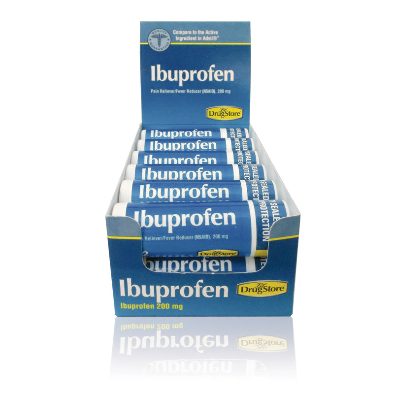 Ibuprofen Pain Relief Vial, Fast-Acting Tablets, 10 Count (Pack of 1)