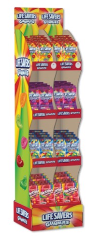Mars Mixed Gummie Display Shipper Peg Bags Powerwing 78-Count Wholesale