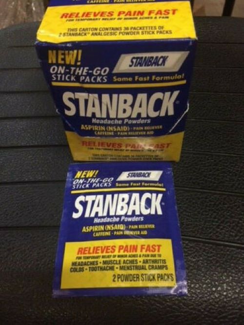 Stanback Headache Powder 2-dose packets 36-count box front packaging