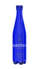 Saratoga Sparkling Spring Water 16 oz cobalt blue bottle with natural carbonation