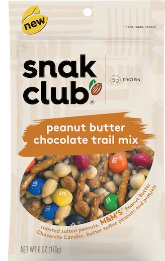 Snak Club Peanut Butter Chocolate Snack Mix Peg Bags 6 oz