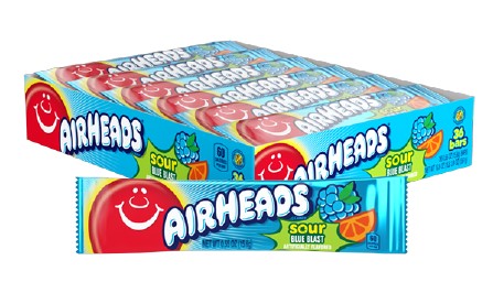 Airheads Sour Blue Blast Boxes 36ct