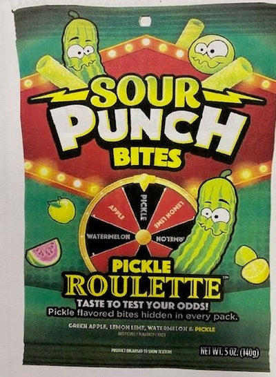 Sour Punch Bites 5 Pickles Bag