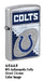 Zippo Indianapolis Colts NFL Chrome Lighter with official team branding and polished chrome finish