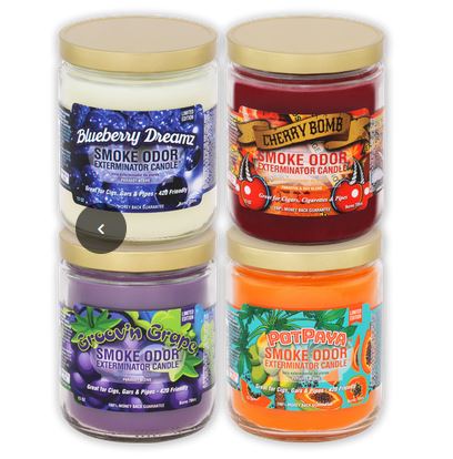 Smoke Odor Exterminator Jar Candle Mix Sweet Berry Variety Pack 12ct