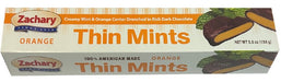 Zachary Orange Thin Mints 5.5 oz bag, orange-flavored chocolate mint wafer candy by Zachary Confections