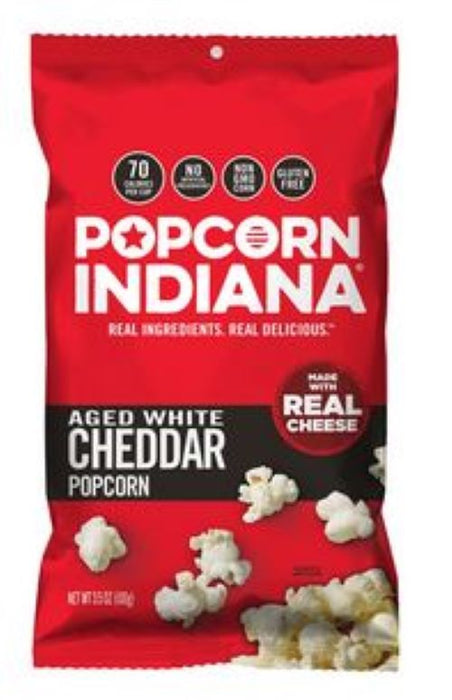 Popcorn Indiana Wht Cheddar 3.5oz 6ct