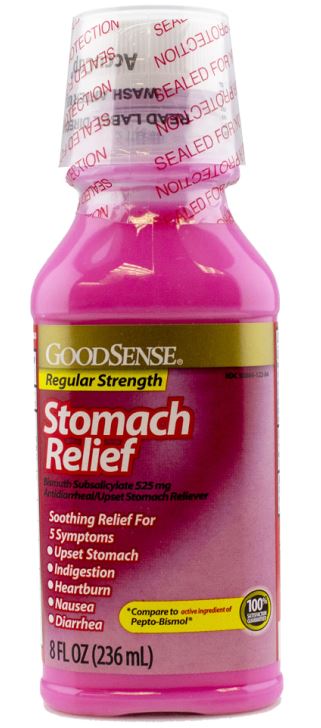 Goodsense Pink Bismuth Stomach Relief Bottle 8 oz