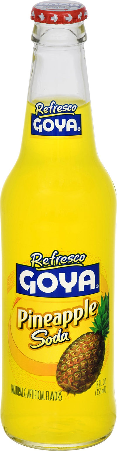 Goya Foods Refresco, Pineapple Soda, 12 Fl Oz (Pack of 24)