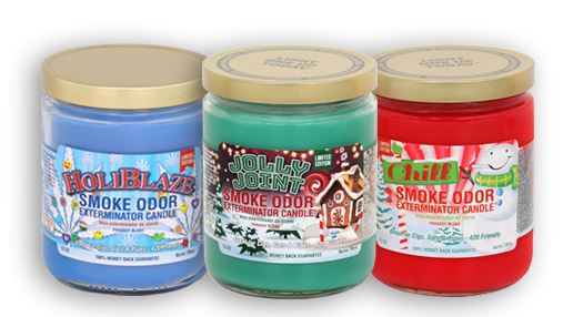 Smoke Odor Exterminator Jar Candle Mix Winter Scent Variety Pack 12ct