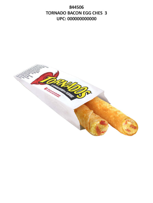 Tornado Bacon Egg Cheese Snacks 3oz 24-Count Wholesale Pack