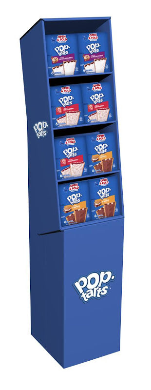 Pop-Tarts Toaster Pastries assorted flavors floor display shipper, 48 count