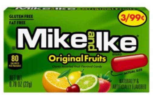 Mike & Ike Original Pre Price 3/ 99 Boxes 24ct