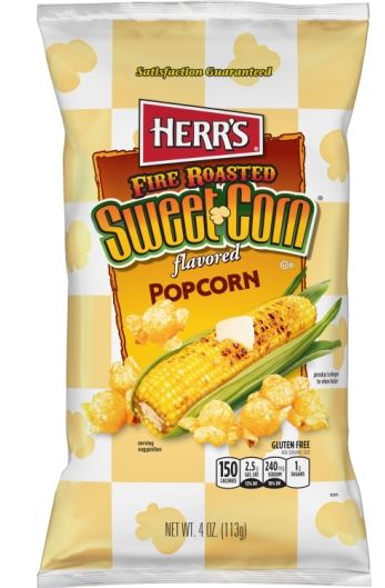 Herrs Fire Roasted Sweet Corn Popcorn 4oz 12ct