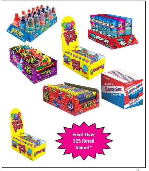 Bazooka Best Prepack Floor Shippers 133ct