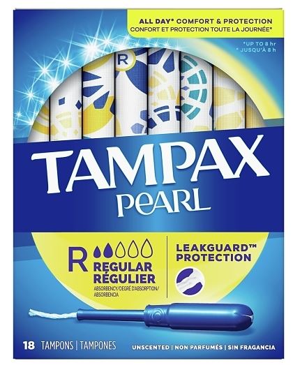 Tampax Pearl Reg Unscented Box